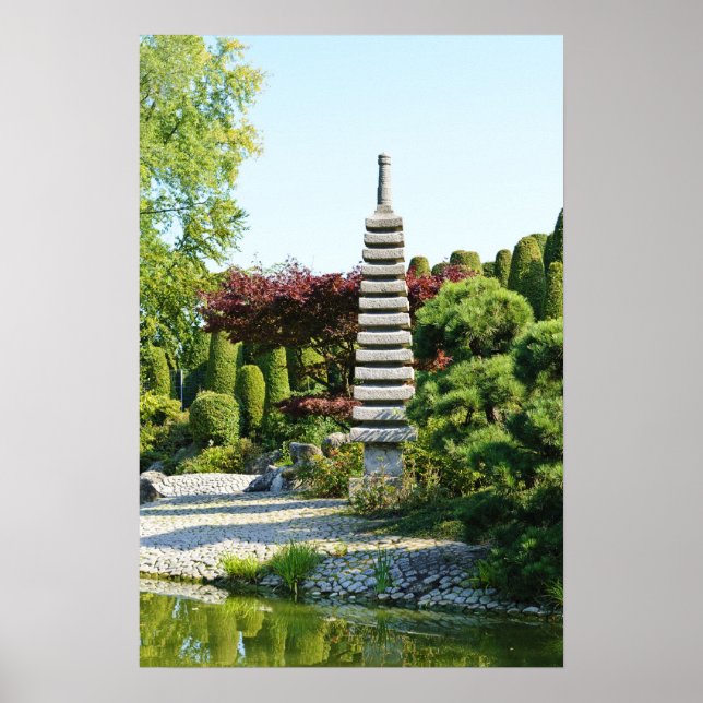 Japanische Gartenposter Poster (Vorne)