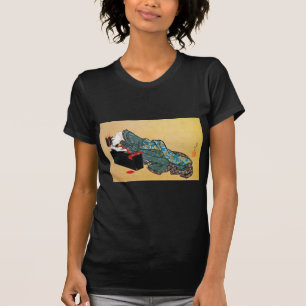 Japanische Geisha-Frau, Hokusai, Ukiyo-e T-Shirt