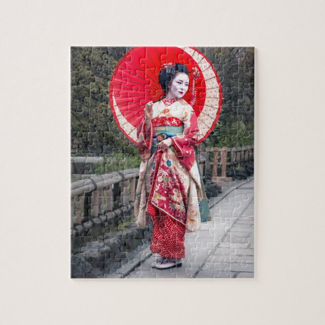 Japanische Geisha in Kyoto (Vertikal)