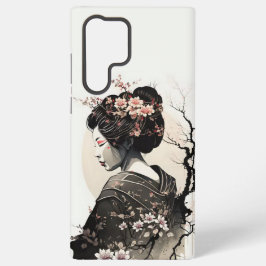 Japanische Geisha Ink Art Sakura -  Samsung Galaxy Hülle