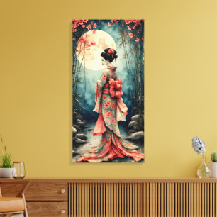 Japanische Geisha Leinwanddruck