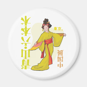 Japanische Geisha Magnet