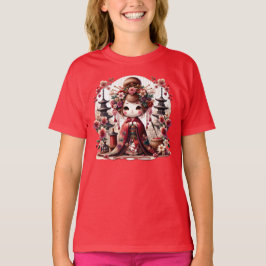 Japanische Geisha-Niedliche Szene T-Shirt