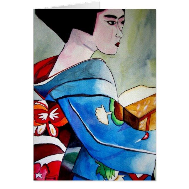 Japanische Geisha-Originalmalerei (Vorne)