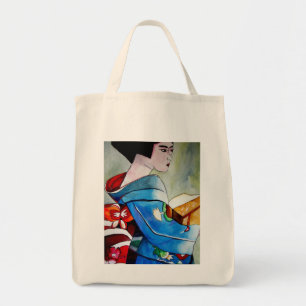 Japanische Geisha-Originalmalerei Tragetasche