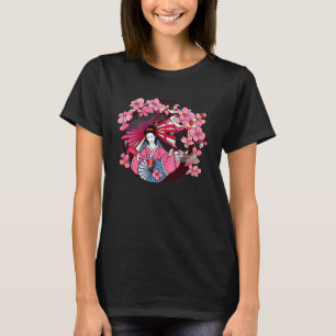 Japanische Geishafans und Regenschirme T-Shirt