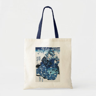 Japanische Geisya Frau, Kuniyoshi, Ukiyo-e Tragetasche