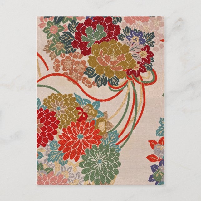 Japanische Gewebe 2012 Pocket Calendar Postkarte (Vorderseite)