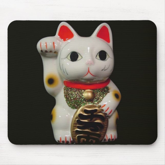 Japanische glückliche Mausunterlage der Katze Mousepad (Vorne)