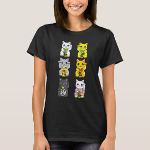 Japanische Glückskatzen Maneki Neko T-Shirt