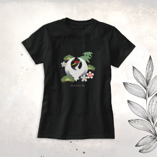 Japanische Glückssymbole Feier Schwarz T-Shirt