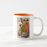Japanische Gravur Drei Geishas 1911
