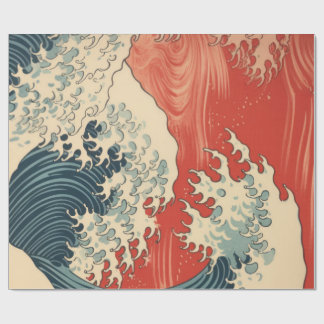 JAPANISCHE GROßE WELLE GESCHENKpapier