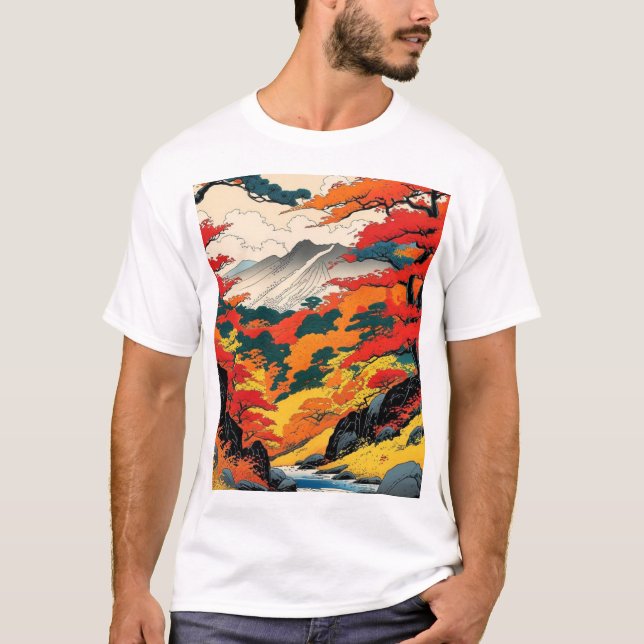 Japanische Herbst-Folien T-Shirt (Vorderseite)