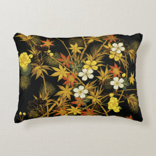 Japanische Herbstblätter Antique Botanical Dekokissen