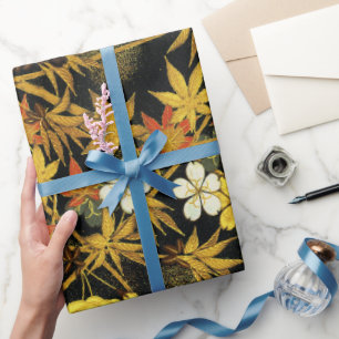 Japanische Herbstblätter Antique Botanical Geschenkpapier