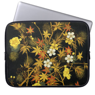 Japanische Herbstblätter Antique Botanical Laptopschutzhülle