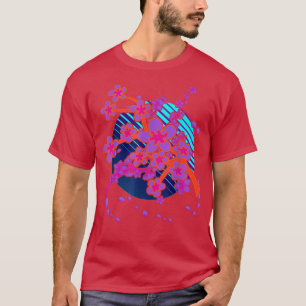 Japanische Hübsche Blume Sakura 80er Vaporwave Che T-Shirt