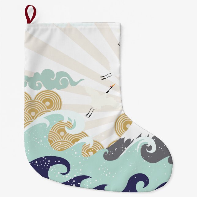 japanische Illustration Großer Weihnachtsstrumpf (Vorderseite)