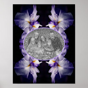 Japanische Iris-Blume-Rahmen erstellen Sie Ihr eig Poster
