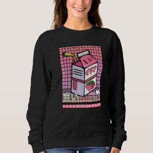 Japanische Juice Milk Ästhetik Vaporwave Haraju Sweatshirt
