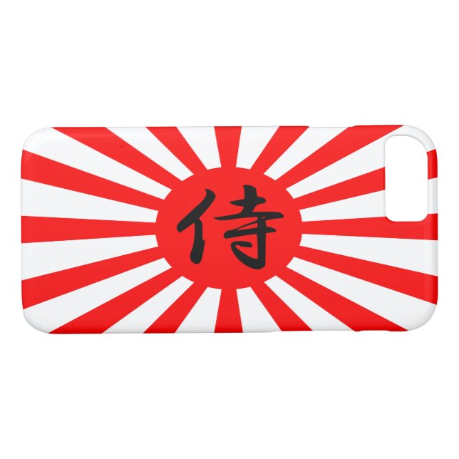Japanische Kaiserflagge mit Samurai-Kanji-Symbol Case-Mate iPhone Hülle (Rückseite (Horizontal))