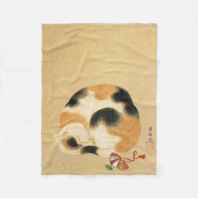 Japanische Kalikokatze, Hanabusa Itchō Fleecedecke (Vorderseite)