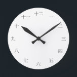 Japanische Kanji-Nummern personalizable Runde Wanduhr<br><div class="desc">Diese Uhr mit chinesischen Zahlen kann mit dem Text oder Hintergrundbild Ihrer Wahl personalisiert werden. Laden Sie eine Karte oder ein Foto von Ihrem bevorzugten Ort oder Urlaubsgedächtnis hoch. Ideal für Reisende und Sprachlehrer.</div>