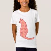 Japanische Katze - Coral Orange Batik
