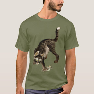 Japanische Katze fängt einen Frosch T-Shirt