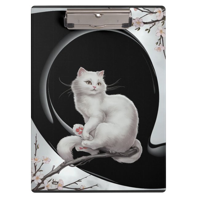 Japanische Katze im ukio-Stil Klemmbrett (Vorderseite)