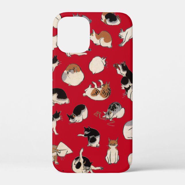 Japanische Katzen (farbänderbar) Case-Mate iPhone Hülle (Rückseite)