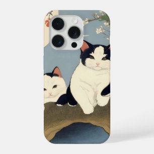 Japanische Katzen Kirschblütenbaum iPhone-Hülle iPhone 15 Pro Hülle