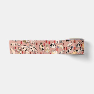 Japanische Katzen Ukiyo-e Art Funny Satinband