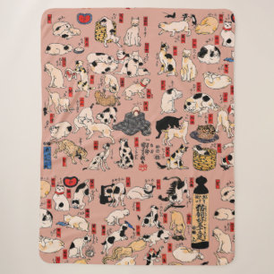 Japanische Katzen Ukiyo-e Art Funny Sherpadecke