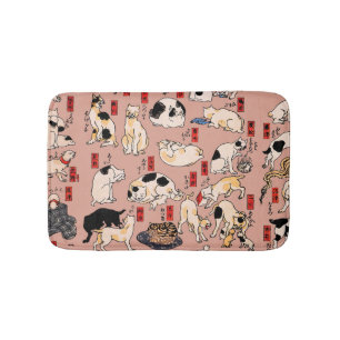 Japanische Katzen Ukiyo-e Funny kitty Badematte