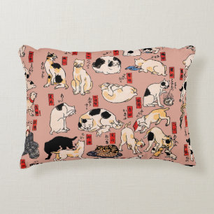 Japanische Katzen Ukiyo-e Funny kitty Dekokissen