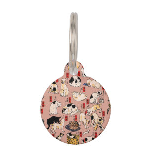 Japanische Katzen Ukiyo-e Funny kitty Haustiermarke