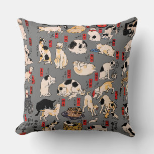 Japanische Katzen Ukiyo-e Funny kitty Kissen
