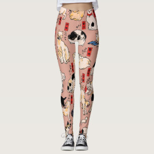 Japanische Katzen Ukiyo-e Funny kitty Leggings