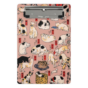 Japanische Katzen Ukiyo-e Funny kitty Mini Klemmbrett