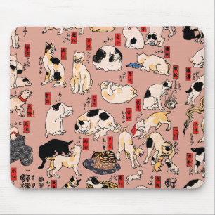 Japanische Katzen Ukiyo-e Funny kitty Mousepad