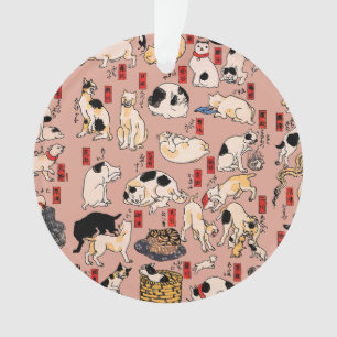 Japanische Katzen Ukiyo-e Funny kitty Ornament