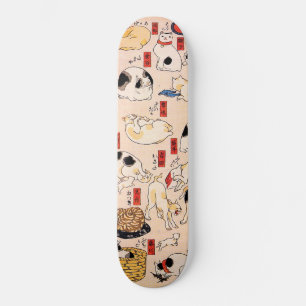 Japanische Katzen von Utagawa Kuniyoshi  Skateboard