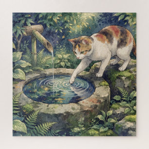 Japanische Katzen Wasserfarben Kunst