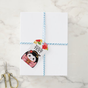 Japanische Kawaii Kokeshi Geschenkanhänger