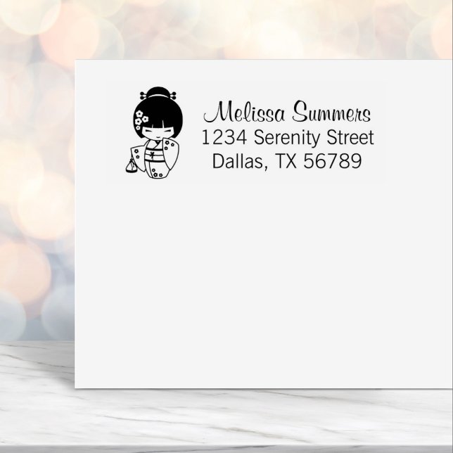 Japanische Kimono Girl-Adresse Permastempel (Von Creator hochgeladen)