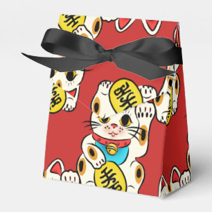 Japanische Kimono Muster Gunst Box maneki neko Geschenkschachtel