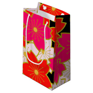 Japanische Kimonomuster Geschenktasche KIRSCHBLÜT Kleine Geschenktüte