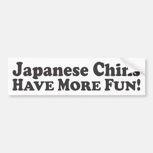 Japanische Kinne haben mehr Spaß! - Autoaufkleber (Vorne)